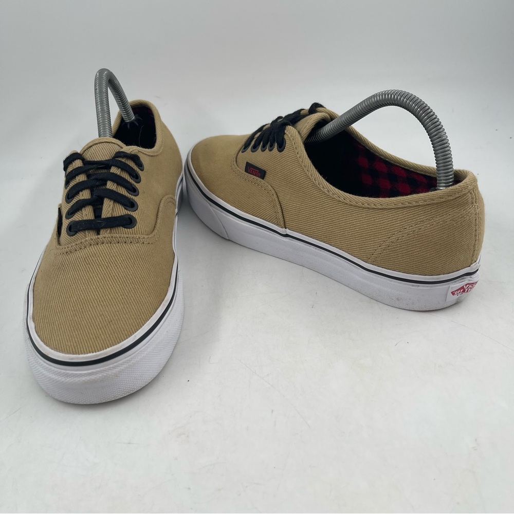 👞Vans Unisex Off the Wall Tan w/ Black Red Lumberjack Interior Shoe - W/10-M/8.5 - Picture 12 of 14